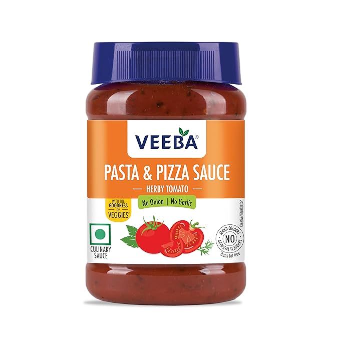 VEEBA Pasta &amp; Pizza Sauce Herby Tomato - No Onion No Garlic 280gm