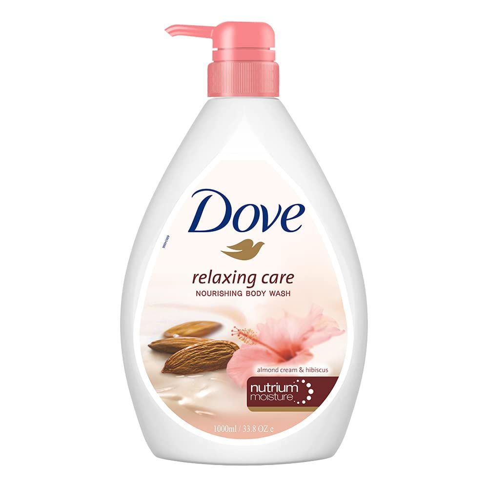 Dove Relaxing Almond Cream Body Wash with Hibiscus 1LTR