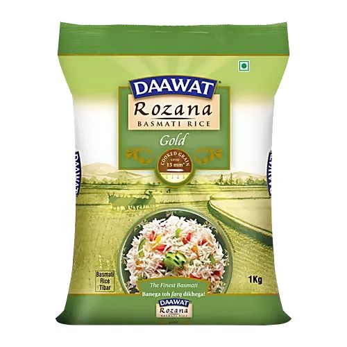 Daawat Rozana Gold Basmati Rice - 1kg Daawat Rozana Gold Basmati Rice - 1kg