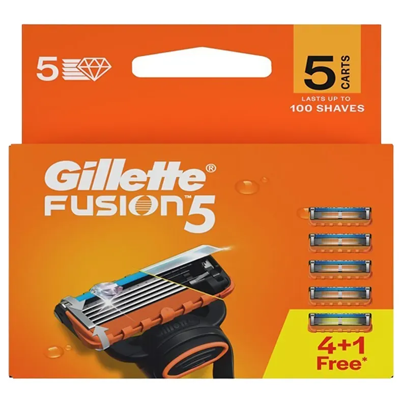 Gillette Fusion Manual Shaving  Blades - 5s Pack (Cartridge) (1499)