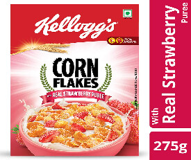 Kelloggs Corn Flakes, Strawberry, 275g (180)