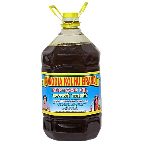 Kanodia Mustard Oil 5Ltr Kolhu Kachi Ghani Kanodia Mustard Oil 5Ltr Kolhu Kachi Ghani