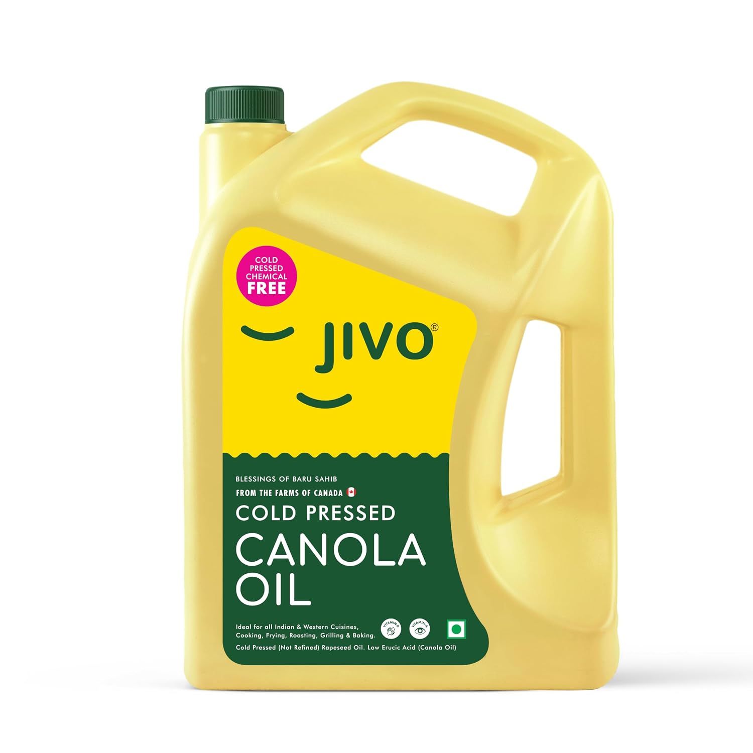Jivo Canola Oil 5Ltr + Pomace Olive Oil 1 Ltr FREE (1650)