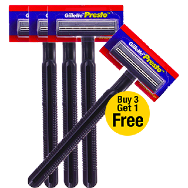 Gillette Presto Set (Pack Of 4 Pcs)