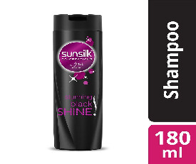Sunsilk Stunning Black Shine Shampoo (Black) - 180ml (173)