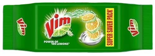 Vim Dishwash Bar, Green - 200g (Pack of 4) (85)