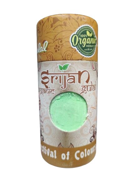 Organic Herbal Gulal Greeen (Oud Fragrance) 100 gm Box 