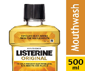 Listerine Original (Yellow) Mouthwash - 500ml