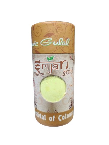 Organic Herbal Gulal Yellow (Jasmine Fragrance) 100 gm Box