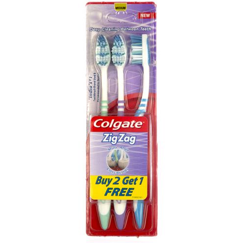 Colgate ZigZag Toothbrush - Medium (Buy 2 Get 1)