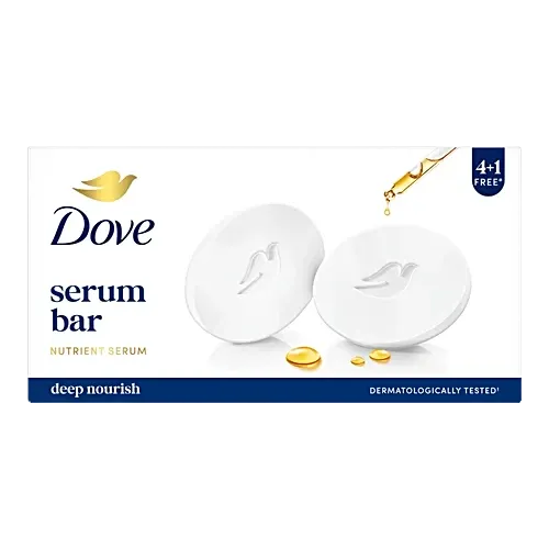 Dove Cream Beauty Bathing Soap Bar - 125gm (Pack Of 5 Pcs) (519)
