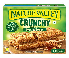 Nature Valley Oats and Honey Serial Bar,210gm Pack Of 5 Pcs (BUY 1 GET 1 FREE)
