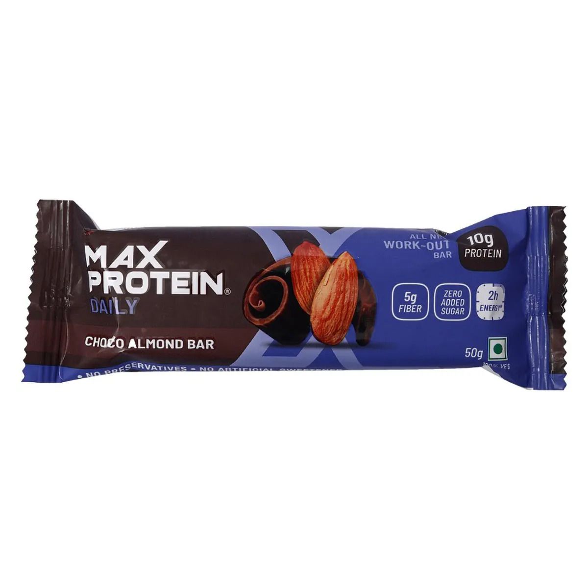 Ritebite Max Protein Daily Choco Almond Bar 50gm10gm Protein)