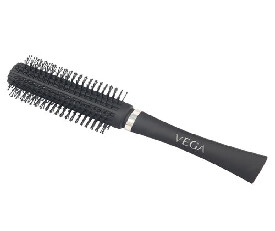 Vega Plastic Handled Round Brush, Black(E5-RBN 375)