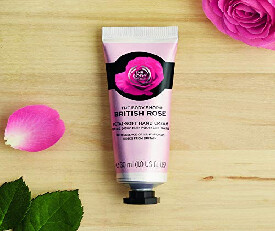 The Body Shop British Rose Petal Soft Hand Cream, 30ml