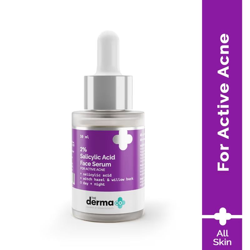 The Derma Co 2% Salicylic Acid Face Serum For Active Acne - 30ml (548)