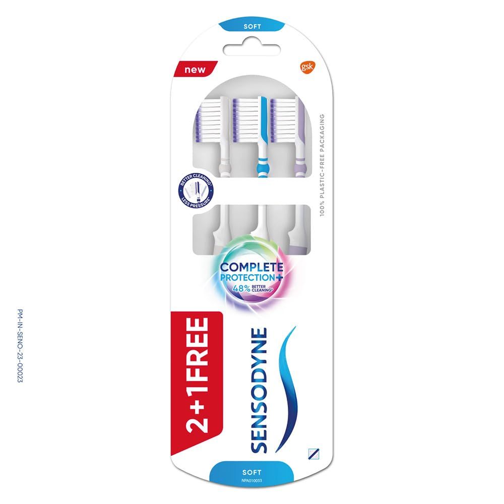 Sensodyne Complete Protection+ Tooth Brush SOFT - (Buy 2 Gat 1Free) - (230)