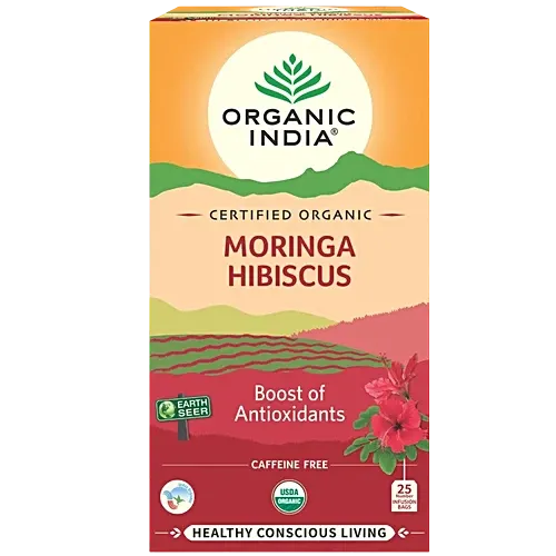 Organic India Moringa Hibiscus - 25 Tea Bags (244)