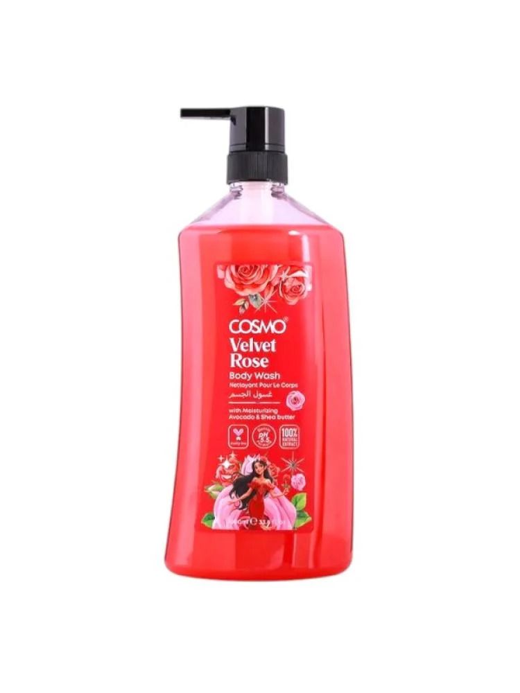 Cosmo Velvet Rose Moisturising Body Wash - 1000ml (750)