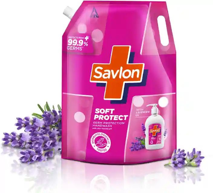 Savlon Soft Protect Lavender Hand Wash Refill - 1300ml (249) 