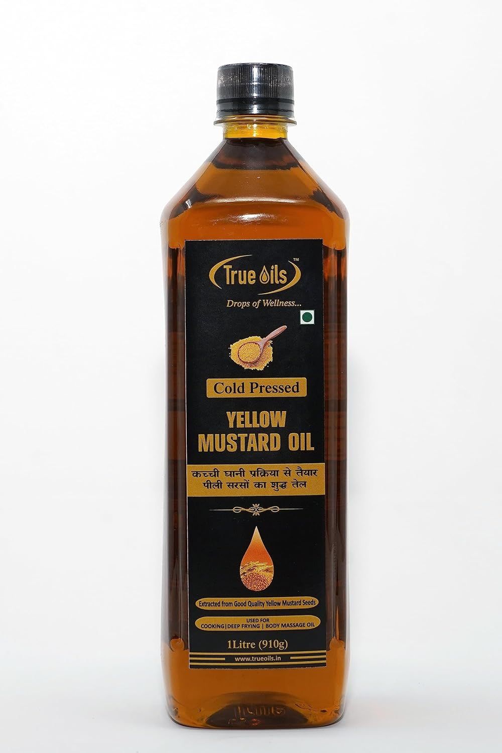 True Oils Cold Pressed Yellow Mustard  Oil - 1Ltr ((350)