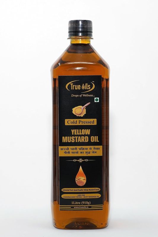 True Oils Cold Pressed Yellow Mustard  Oil - 1Ltr ((350)