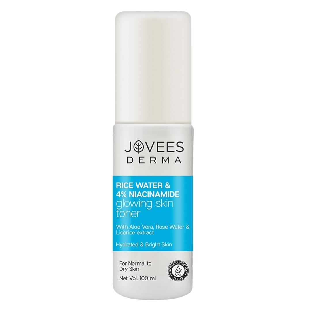 Jovees Derma Rice Water &amp; 4% Niacinamide Glowing Skin Toner - 100ml (345)