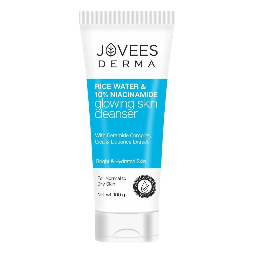 Jovees Derma Rice Water &amp; 10% Niacinamide Glowing Skin Cleanser - 100g (295)