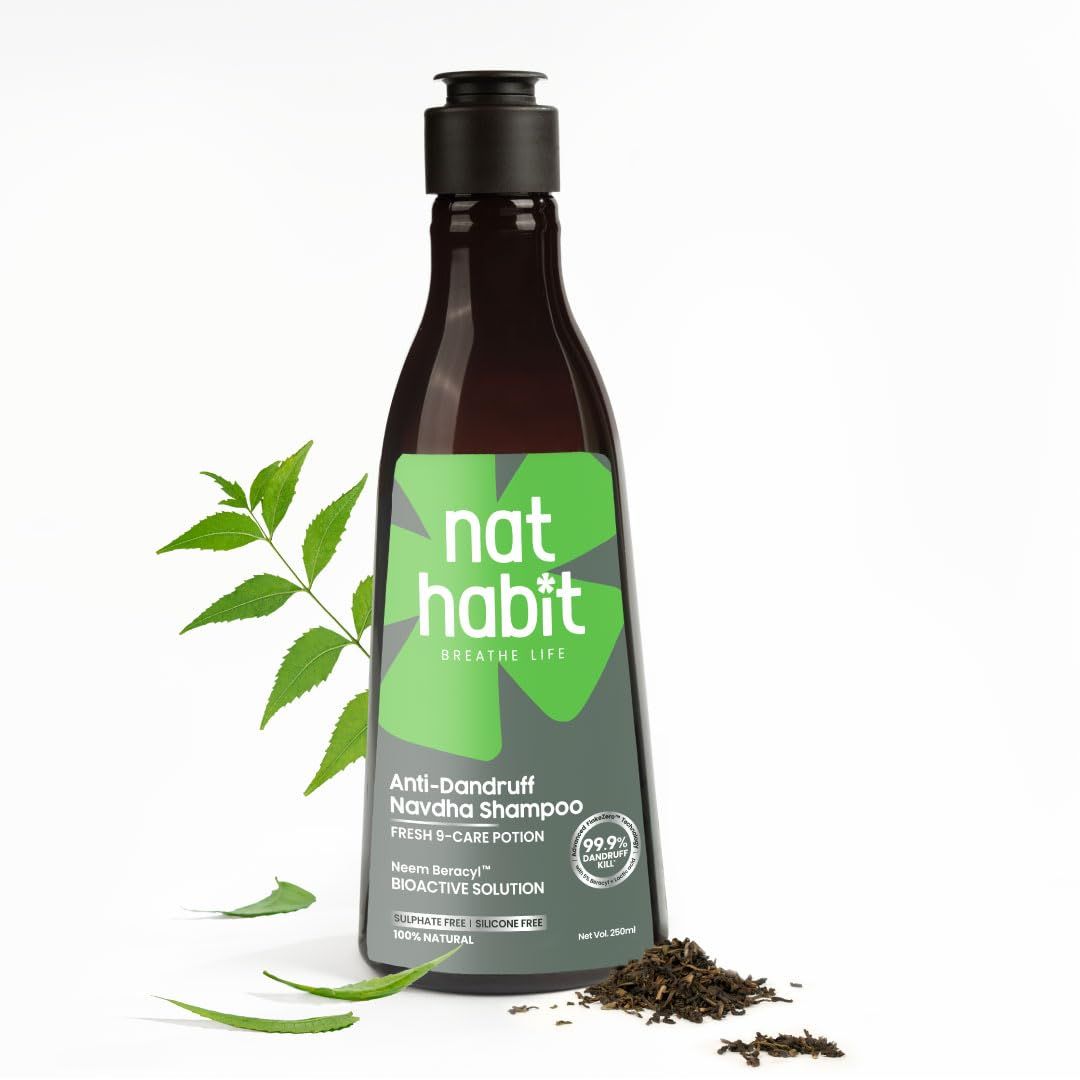 Nat Habit Anti-Dandruff Navdha Shampoo - 225ml (400)
