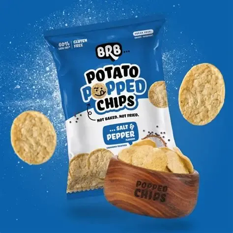Brb Potato Popped Chips Salt &amp; Pepper Flavourd  (NOT BAKED NOT FRIED) 51gm