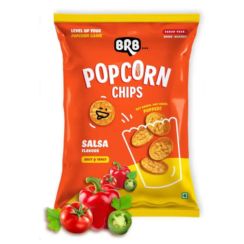 Brb Corn Popped Chips  Salsa Flavourd  (NOT BAKED NOT FRIED) 48gm
