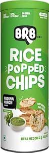 Brb Rice Popped Chips Pudina Punch Flavourd  (NOT BAKED NOT FRIED) XX TUB85gm
