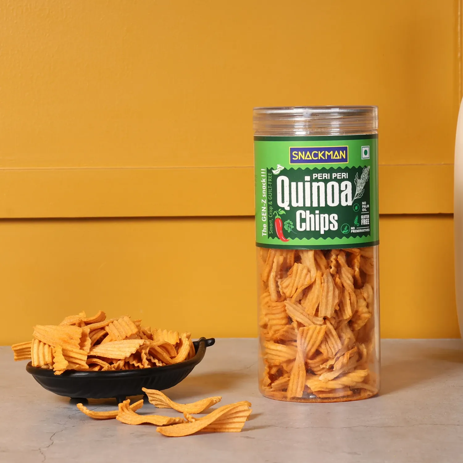 Snackman  Peri Peri Quinoa Chips  150gmr