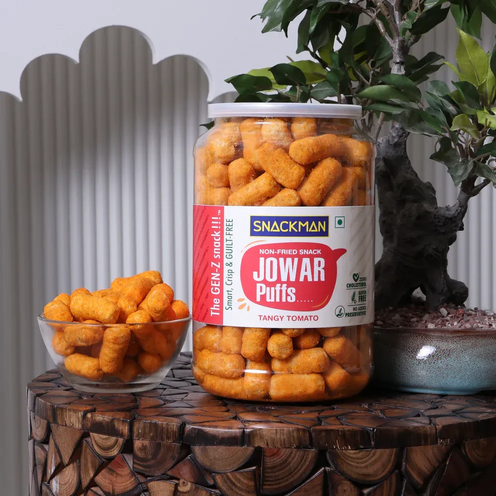 Snackman Jawar Puffs  Tangy Tomato ( NON FRIED SNACK)170gm