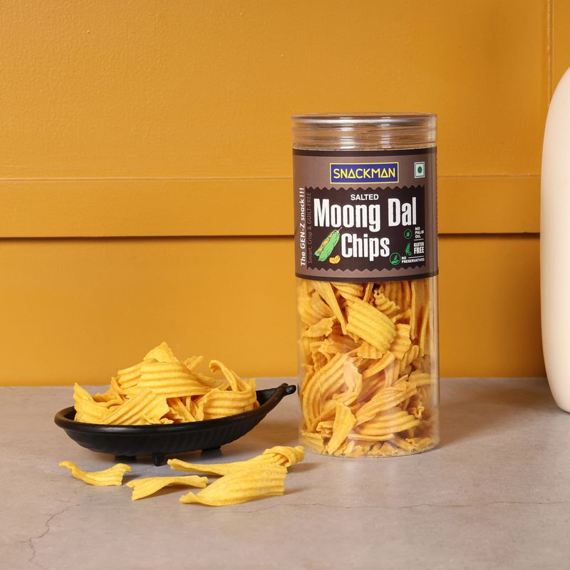 Snackman Salted Moong Dal Chips 125gm