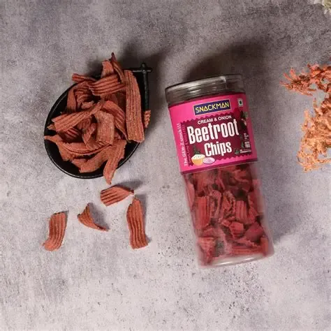 Snackman Cream &amp; Onion Beetroot Chips 125gm