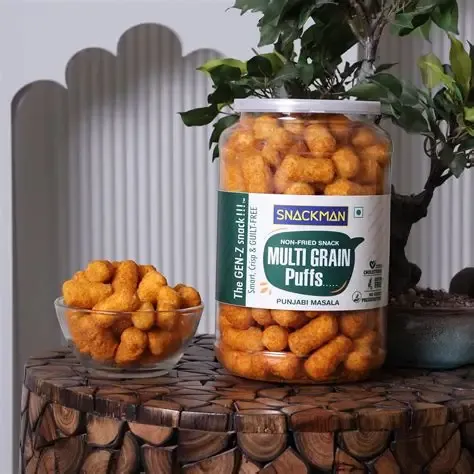 Snackman Multi Grain Puffs Punjabi Masala(NON FRIED SNACK) 170gm