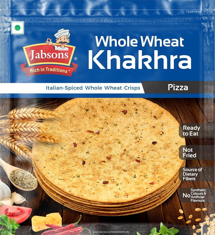 Jabson Whole Wheat Khakhra Pizza 180g