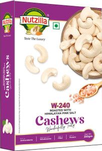 Nutzilla Rosted Whith Himalayan Pink Salt Cashews (W240) 250gm