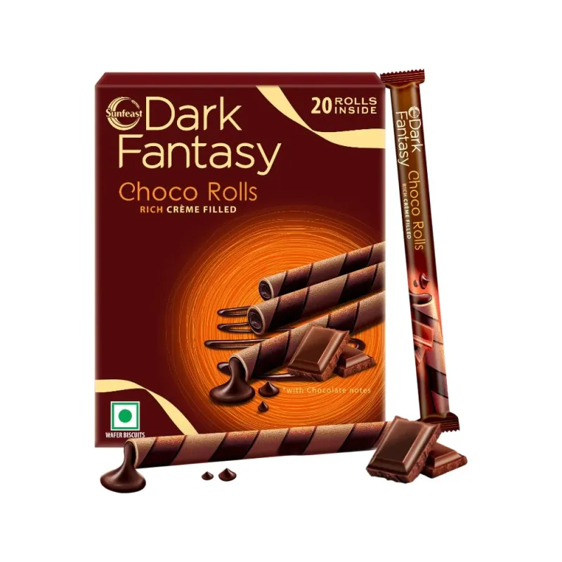 Sunfeast Dark Fantasy Choco Rolls Rich Creme Filled 180gm