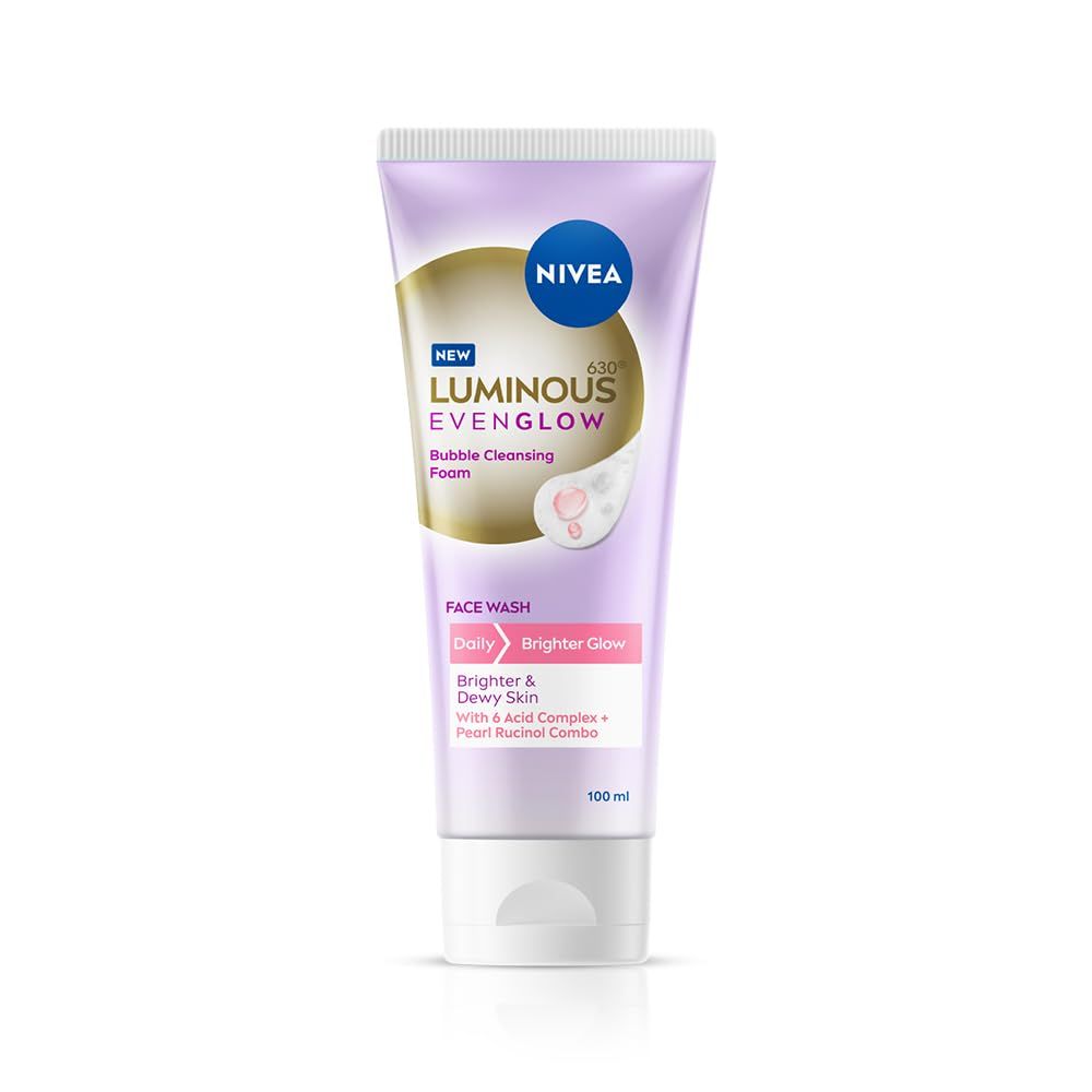 Nivea Luminous Bubble Cleansing Foam Brighter Glow Face Wash - 100ml (250)