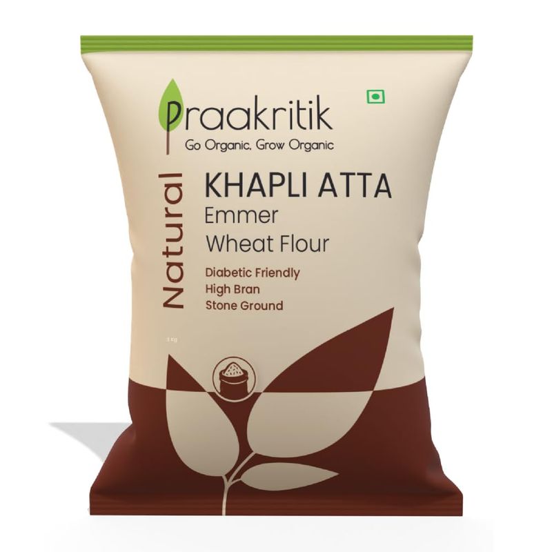 Praakritik Organic Khapli Wheat Flour - 5kg