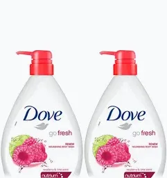 Dove Go Fresh Raspberry and Lime Scent Renew Body Wash - 1LTR (PACK OF 2)