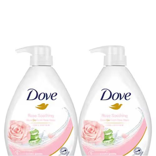 Dove Soothing Rose &amp; Aloe Vera Body Wash - 1LTR (Pack Of 2)