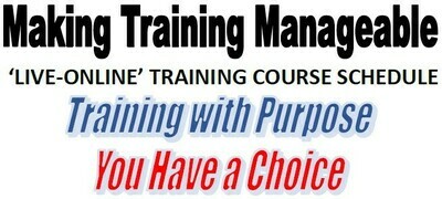 Live-Online Training Course Schedule