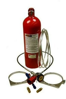 10lb sammutin pullo+tarvikkeet