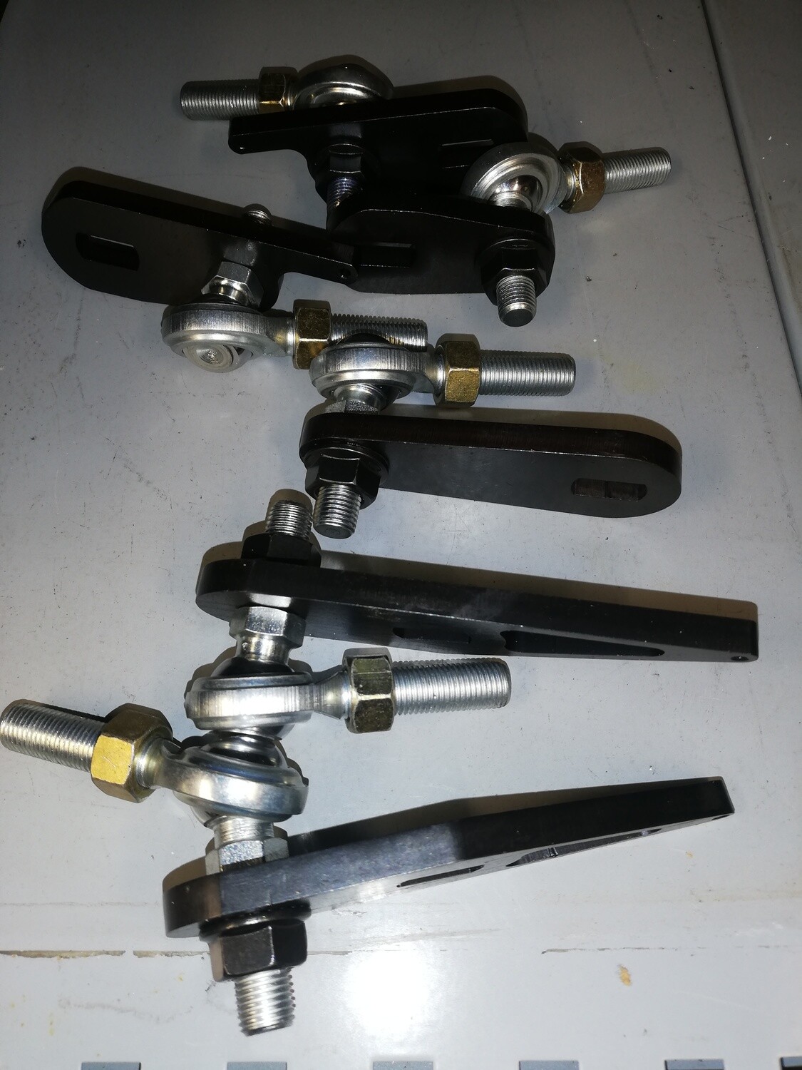 Flat arm+rod end, set of 6