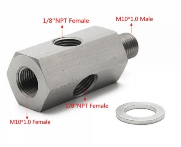 Jakoliitin M10x1 uros