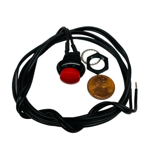 Painonappi punainen johdolla Painonappi punainen johdolla