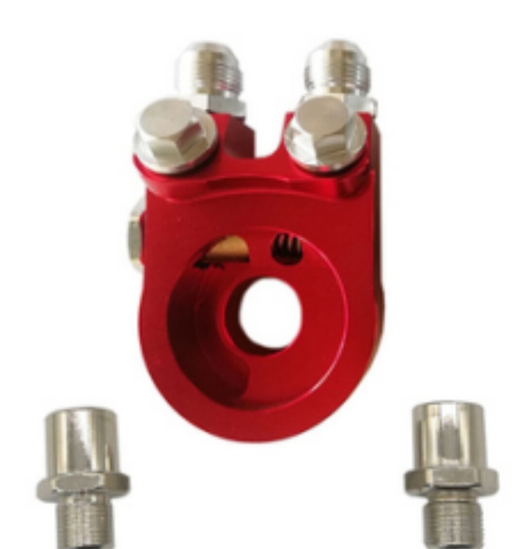 AN10 Öljynsuodatin adapteri musta termostaatilla AN10 Öljynsuodatin adapteri musta termostaatilla